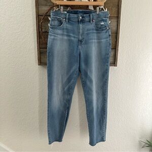 GAP girlfriend‎ high rise stretch cotton denim jeans size 33/16 Tall